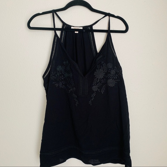 Ella Moss Tops - Ella Moss black embroidered tank